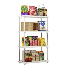 4 Tier Plastic Shelving Units